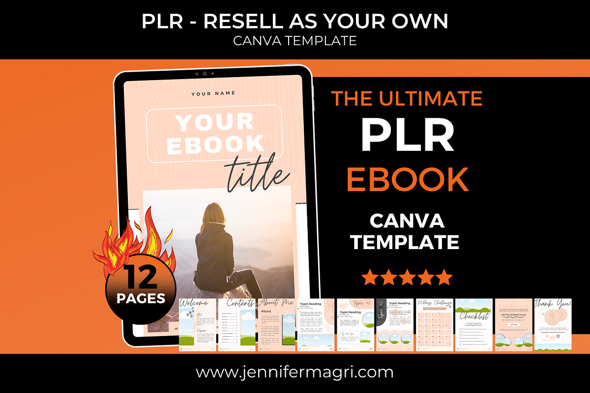 PLR Ebook Canva Template, a Templates & Theme by Jennifer Magri Templates (Photo 1 of 9)