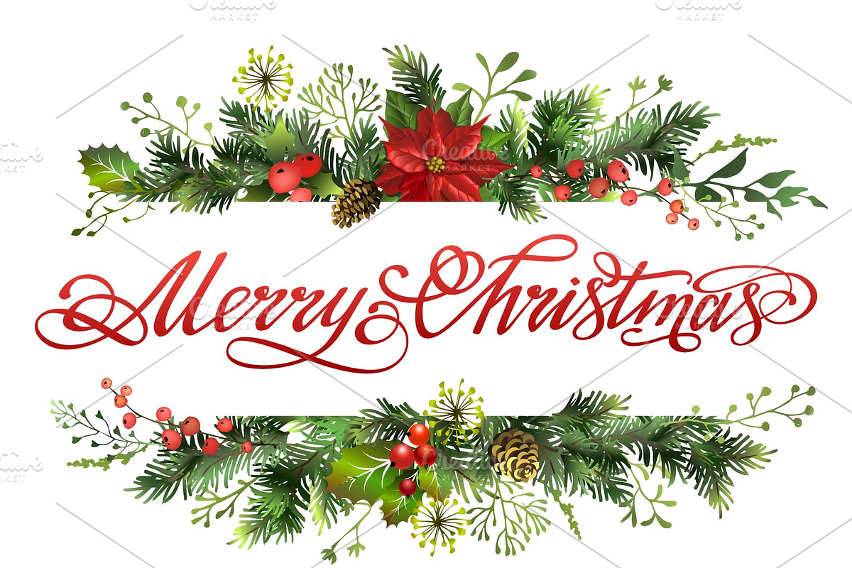 Christmas decorative elements., a Decorative Illustration by VetaDesign (Photo 8 of 11)