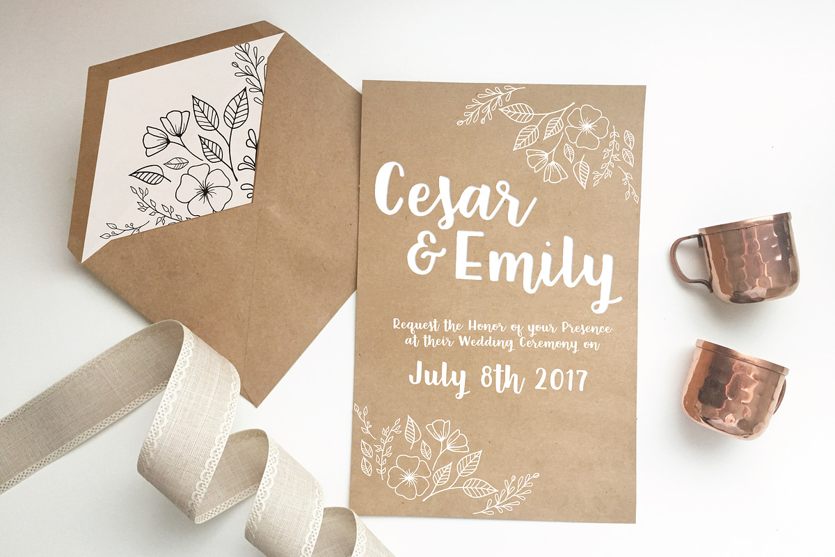 Champagne Script Handlettered Font preview 7