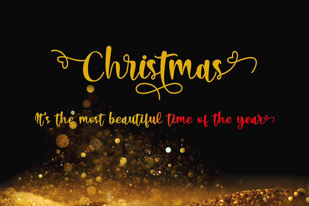 Christmas Lights, a Script Font by Letterara (Photo 5 of 10)