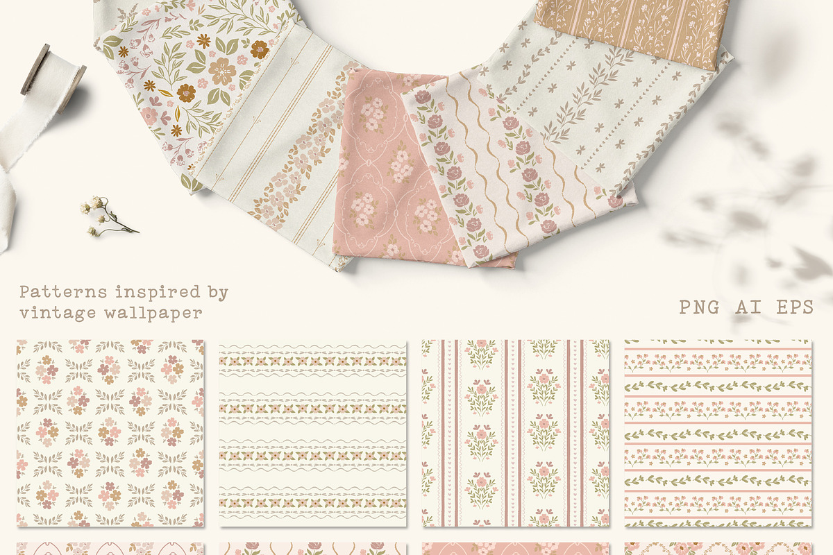 Vintage Pattern, background, frames, a Pattern Graphic by Cozy pattern shop (Photo 4 of 11)