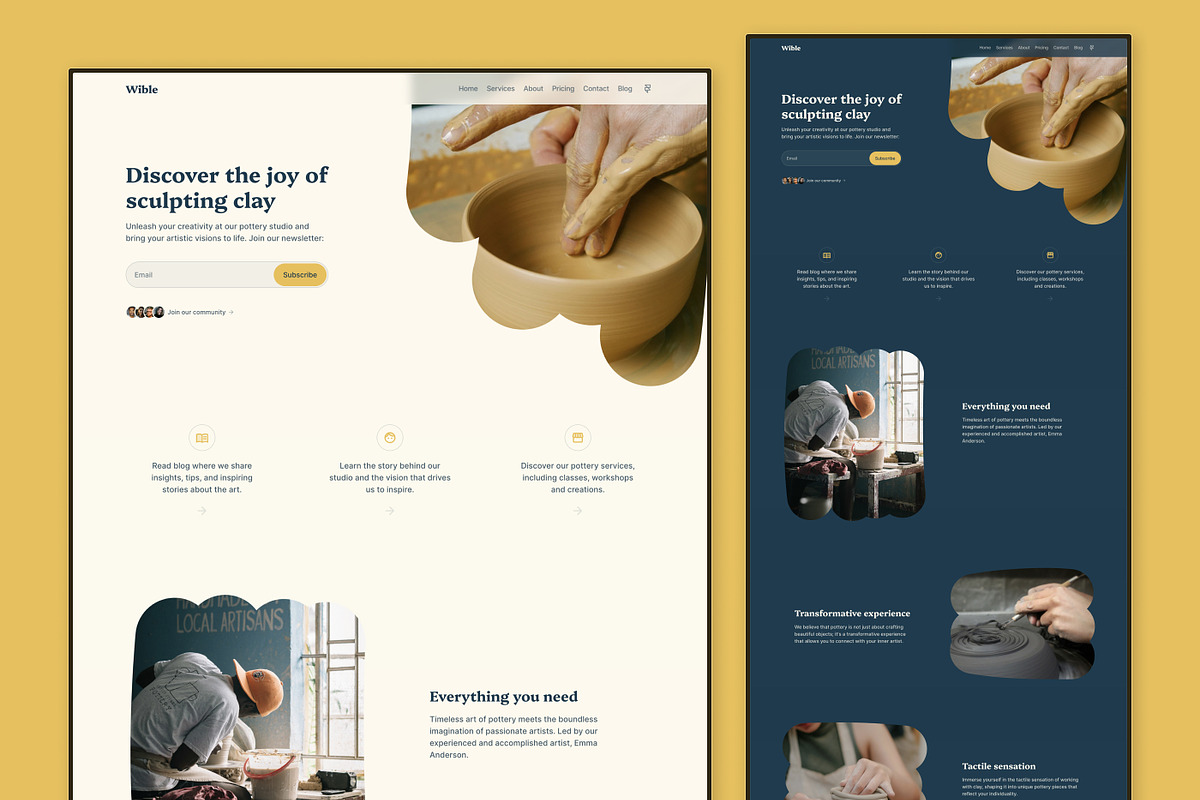 Wible - Framer Template, a Landing Page Template by antrdnv (Photo 2 of 6)