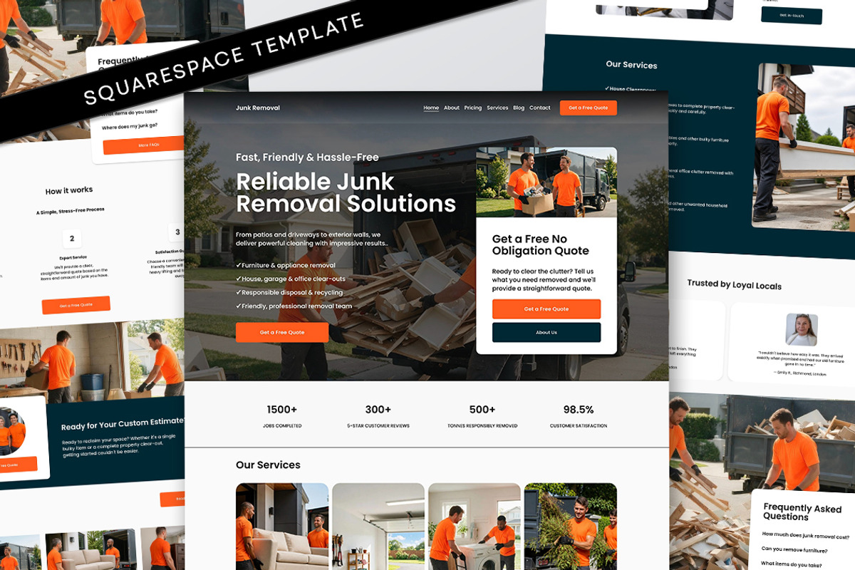 Junk Removal Squarespace Website, a Squarespace Template by Template Twist Shop (Photo 1 of 9)