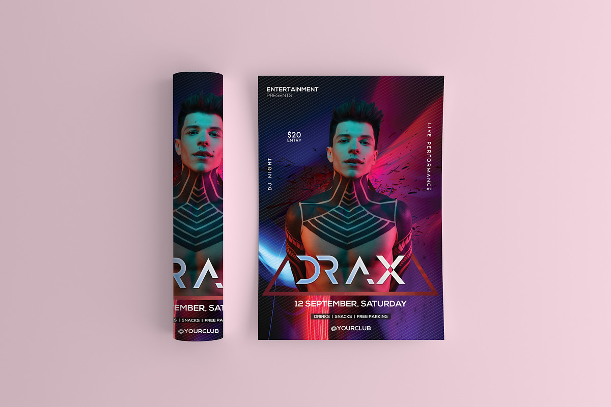 DJ Night PSD Flyer Template, a Flyer Template by Naim Selmani (Photo 3 of 3)