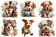 Whimsical Spring Dogs Clipart, an Illustration by Daily.Designs (Thumbnail 4 of 7)