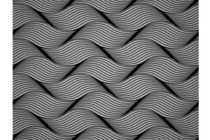 The geometric pattern with wavy, a Decorative Illustration by RODINA
