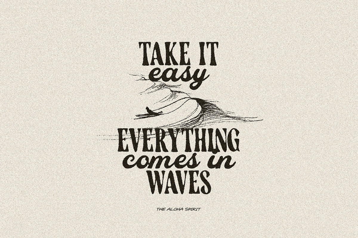 Hello Hawaii Retro Surf Font Trio, a Handwritten Font by AndrewPixelType (Photo 15 of 18)