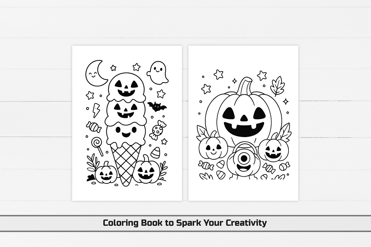 Halloween Coloring Pages, an Education Illustration by DesignDevisers (Photo 6 of 7)