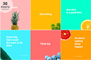 Pop of Color Instagram pack, a Social Media Template by Social Templates (Thumbnail 5 of 5)