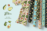 Avocado & Mandarin seamless patterns, a Pattern Graphic by Alenkakarabanova (Thumbnail 3 of 6)