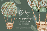 Watercolor Baby Eco Collection, a Decorative Illustration by S_ARTLOVE (Thumbnail 5 of 9)