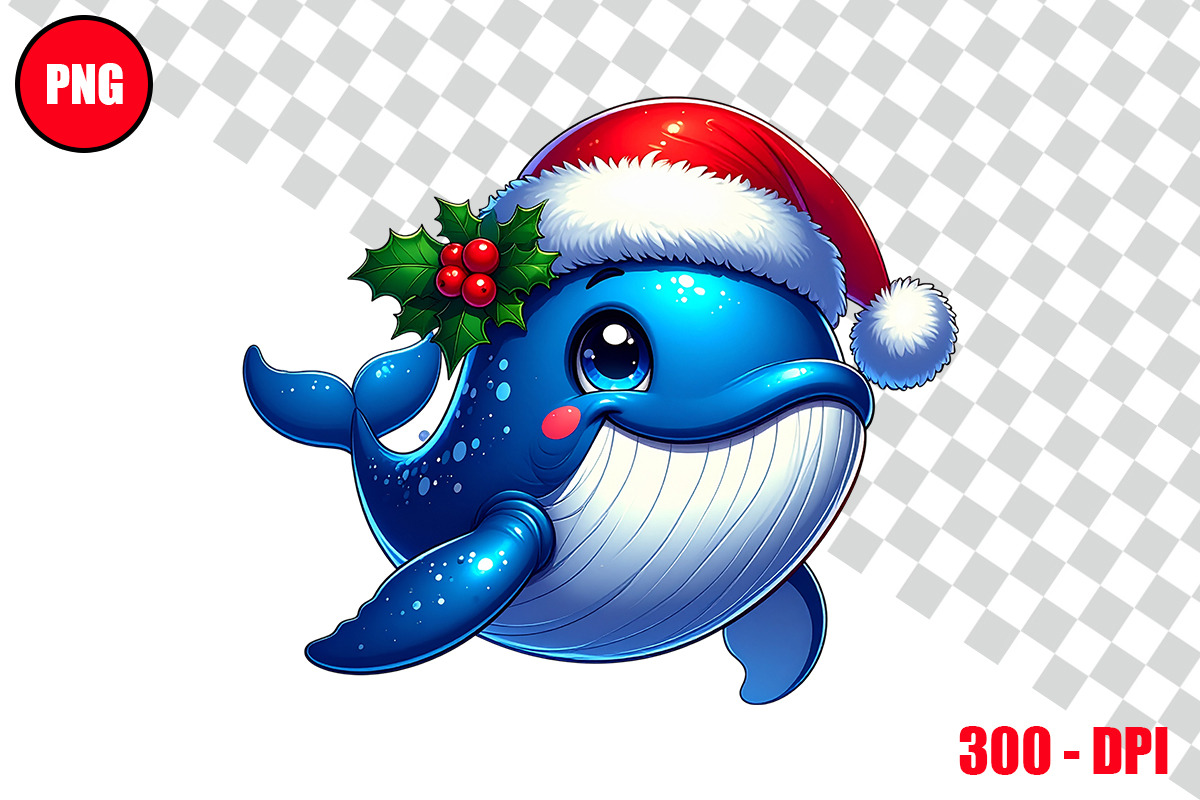 Christmas Whale Clipart Bundle Files, an Animal Illustration by taramija (Photo 5 of 26)