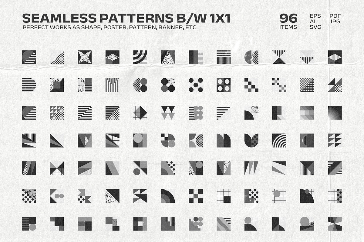318 Shapes Patterns Posters Part 1, a Pattern Graphic by softulka (Photo 4 of 12)