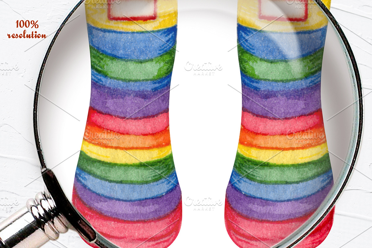 Kids Wellington Boots Watercolor Set, an Object Illustration by BarvArt (Photo 3 of 4)