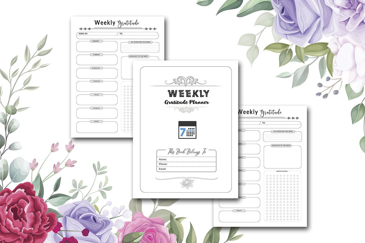 Weekly Gratitude Journal, a Stationery Template by design_hut (Photo 3 of 3)
