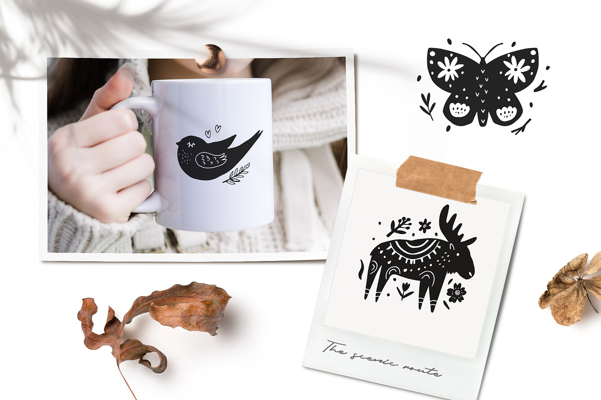 Folk Animal Illustrations, a Graphic by danceyourlife (Photo 3 of 12)