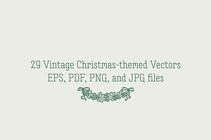 A VINTAGE CHRISTMAS 29 Vectors