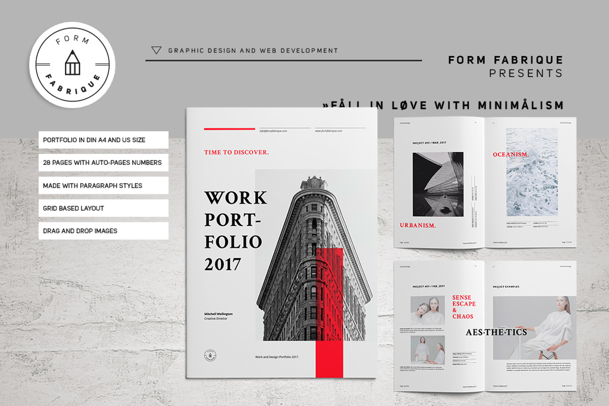Crimson Project Portfolio, a Brochure Template by Form Fabrique (Photo 1 of 17)