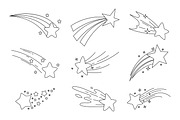 Collection of Shooting Stars, an Object Illustration by Saba Vector (Thumbnail 2 of 3)