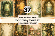 Fantasy Forest Junk Journal Pages, a Background Graphic by LA Design (Thumbnail 1 of 10)