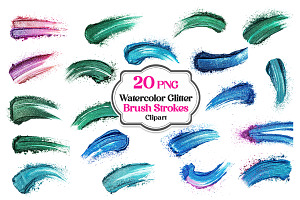 Colorful Brush Strokes Clipart