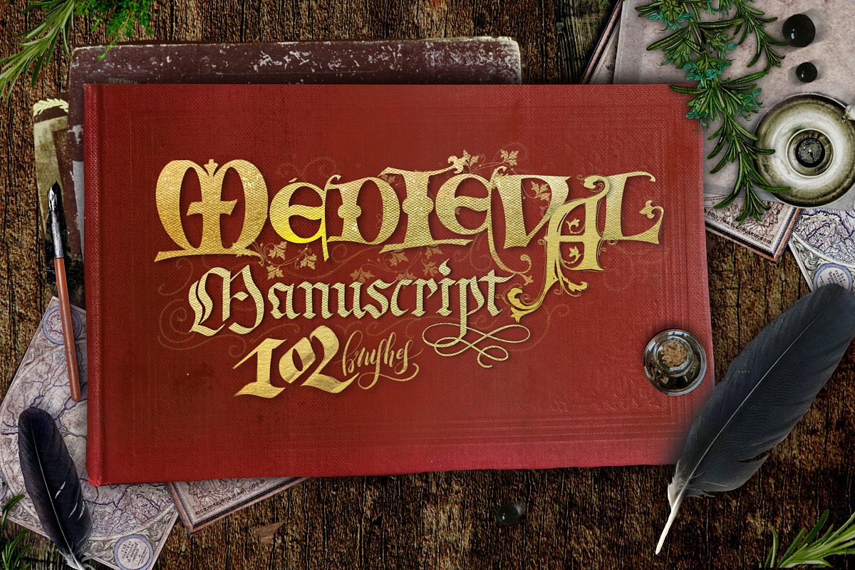 Medieval Manuscript Creator Kit, a Brush Add-On by Letter Elfa Studio (Photo 1 of 9)