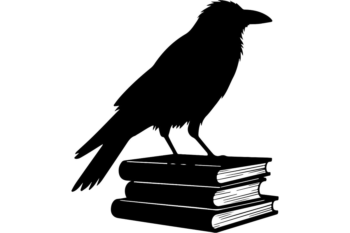 Raven on Books SVG Bundle, an Object Graphic by Designer_Momina (Photo 7 of 19)