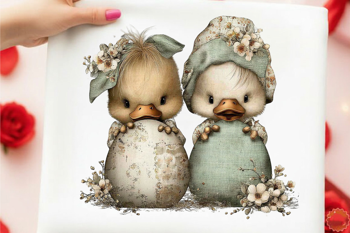 Whimsical Easter Couple Clipart, an Illustration by designcity5 (Photo 3 of 5)