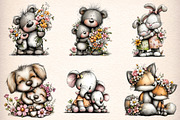 Mother's Day Animal Clipart Bundle, an Illustration by Digital Artistic99 (Thumbnail 3 of 12)