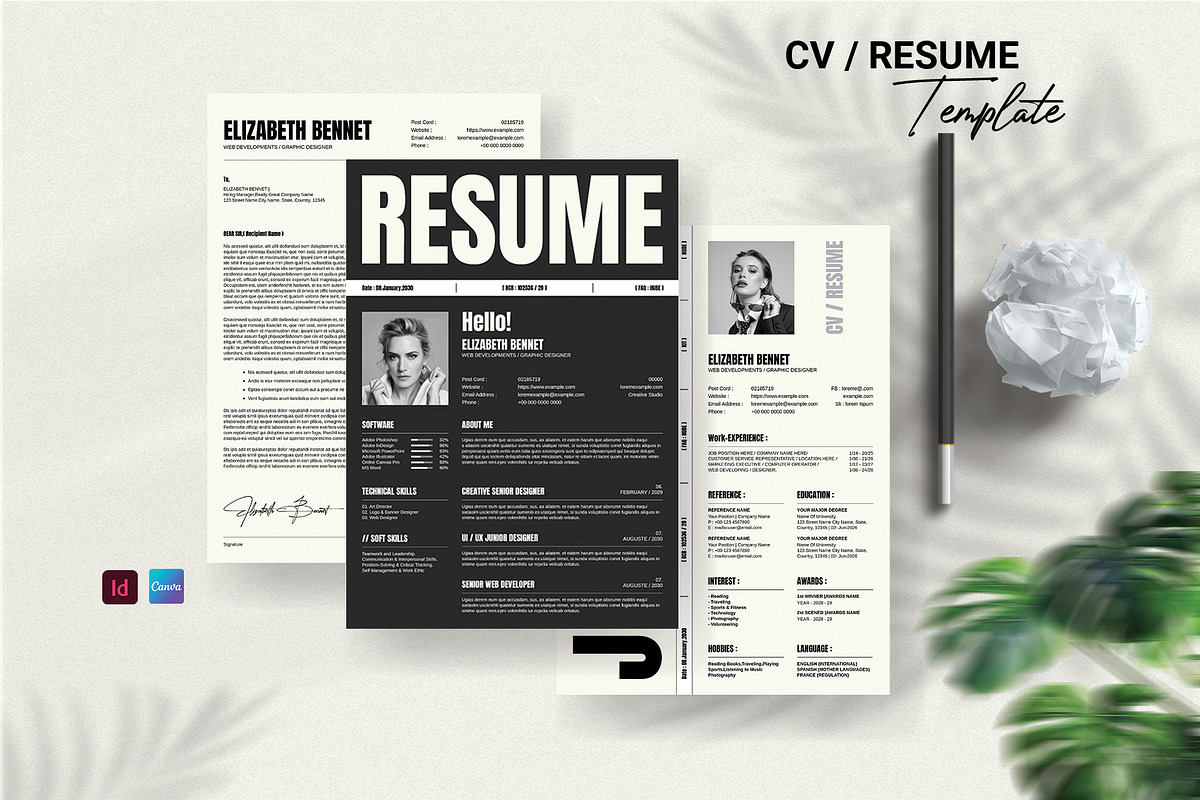 Resume - CV - Letter, a Resume Template by Cleffon_Graphic_Studio (Photo 1 of 6)