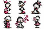 Cute Baby Duck Valentine Clipart, an Illustration by Daily.Designs (Thumbnail 3 of 5)