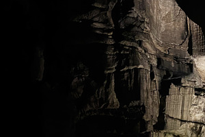 Mammoth Cave Kentucky USA interior: dramatic underground rock walls and mysteri, a Nature Photo by AS photostudio