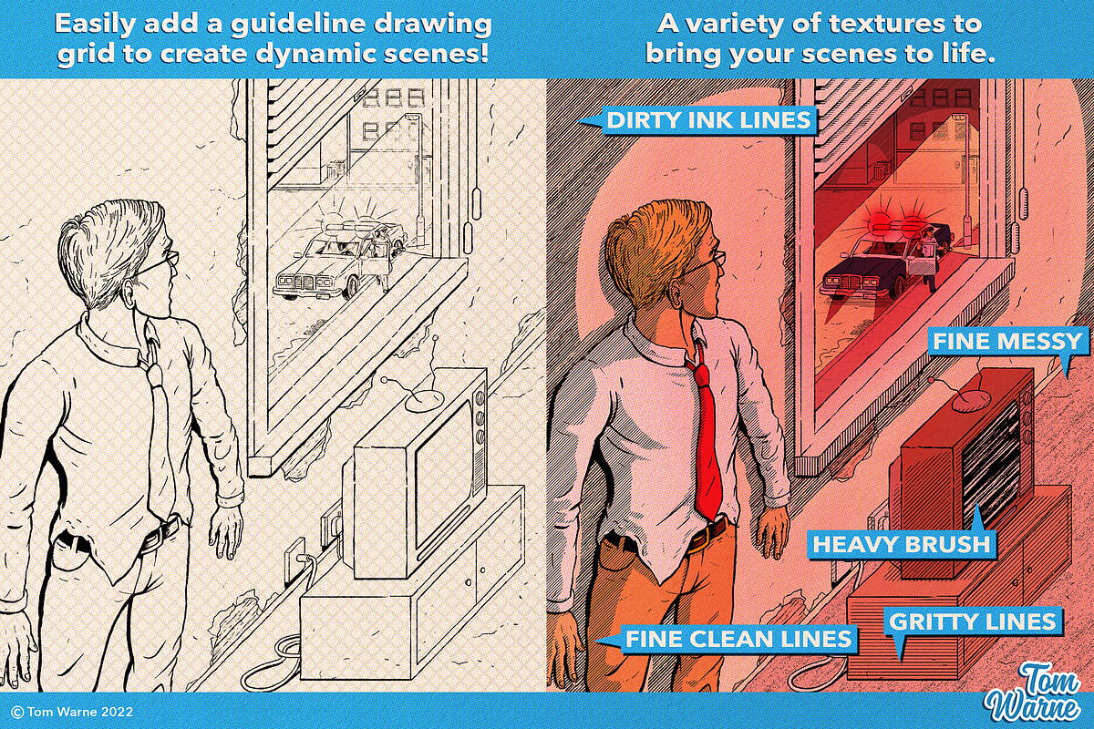 Shading Lines Photoshop Brushpack, a Brush Add-On by TomWarne (Photo 15 of 25)