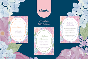 MARIE - Floral Wedding Invite, an Invitation Template by La(man)Sardina
