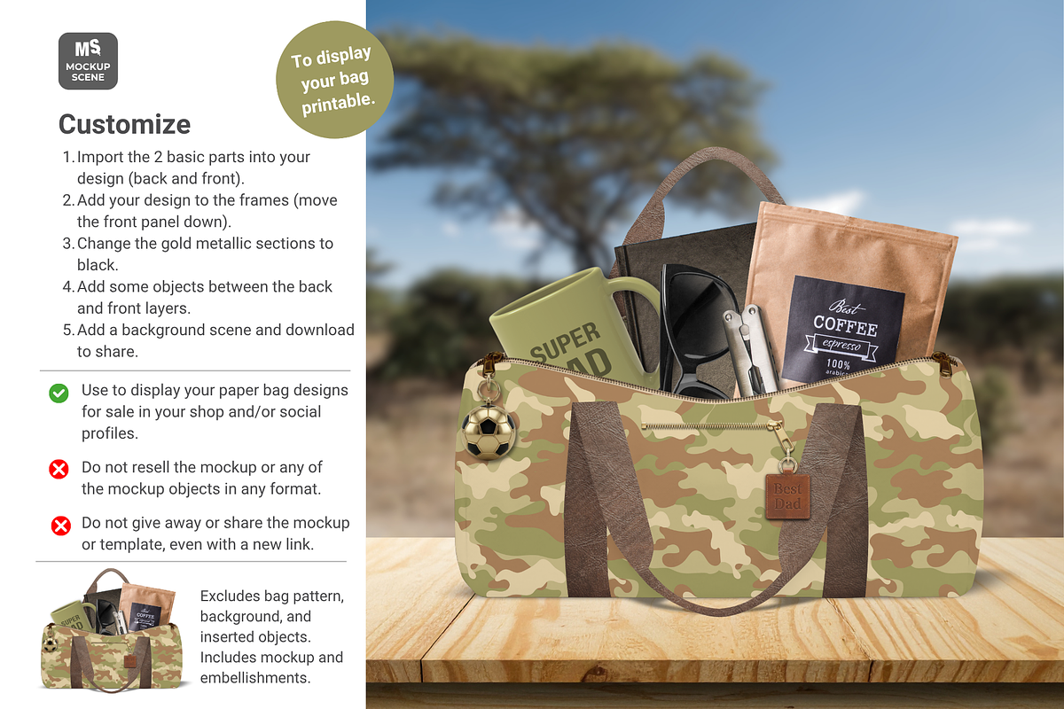 Sports Bag Builder Canva Mockup, a Packaging Mockup by Mockup Scene (Photo 7 of 10)