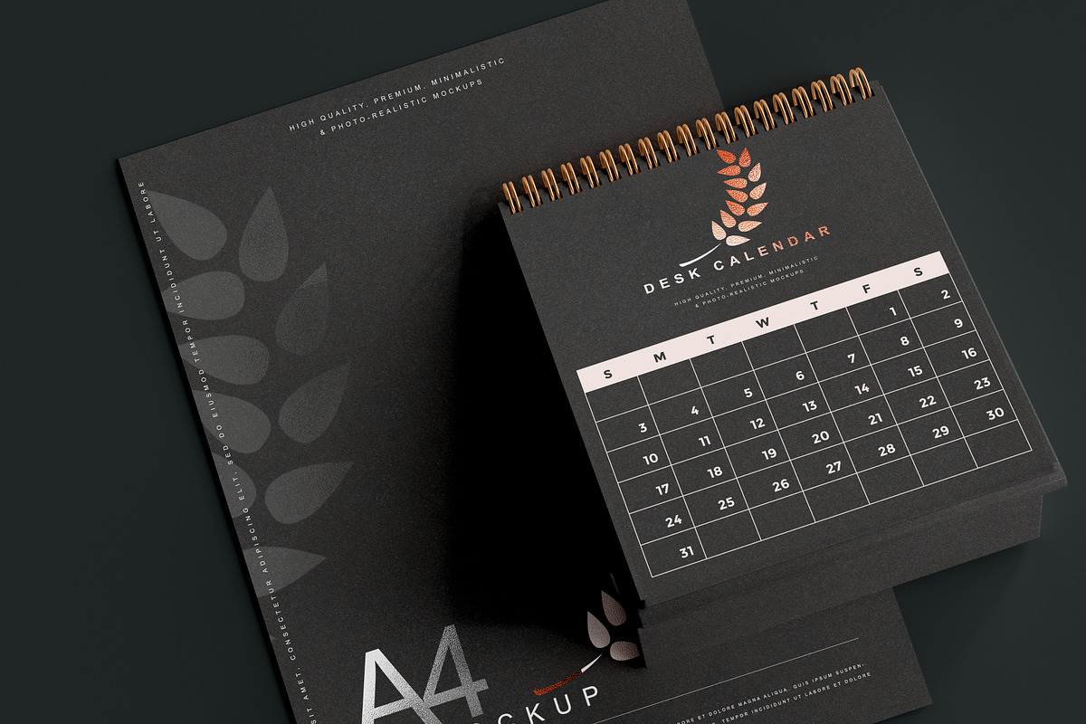 Desk Calendar Mockups, a Product Mockup by pmvch (Photo 5 of 10)