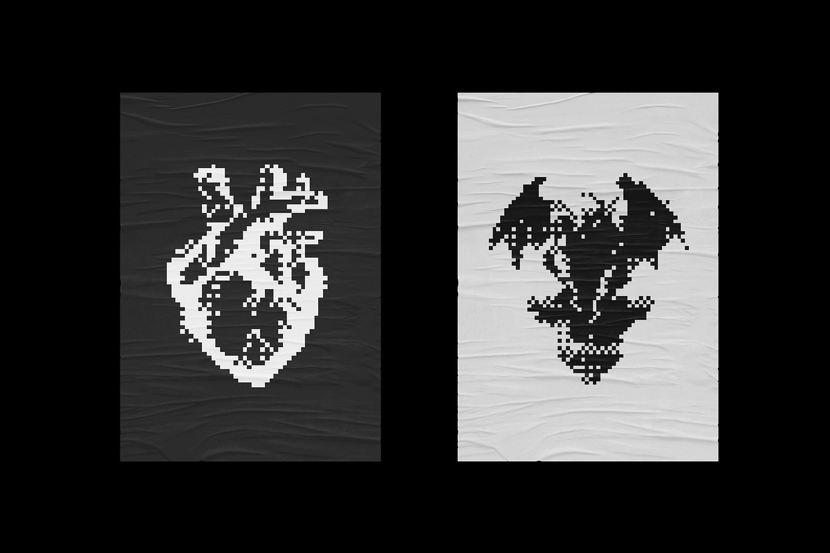 Dark Aesthetic Dithering Bundle, an Object Graphic by pixelbuddha.net (Photo 8 of 22)