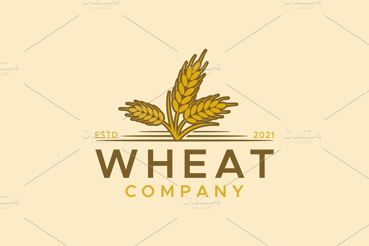 Wheat Logo Vector Design Inspiration, a Branding & Logo Template by Atlantis X Nurman Arbai (Photo 2 of 2)