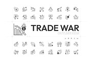 Linear Trade War Icon Set, an Outline Icon by Prosymbols (Thumbnail 1 of 5)