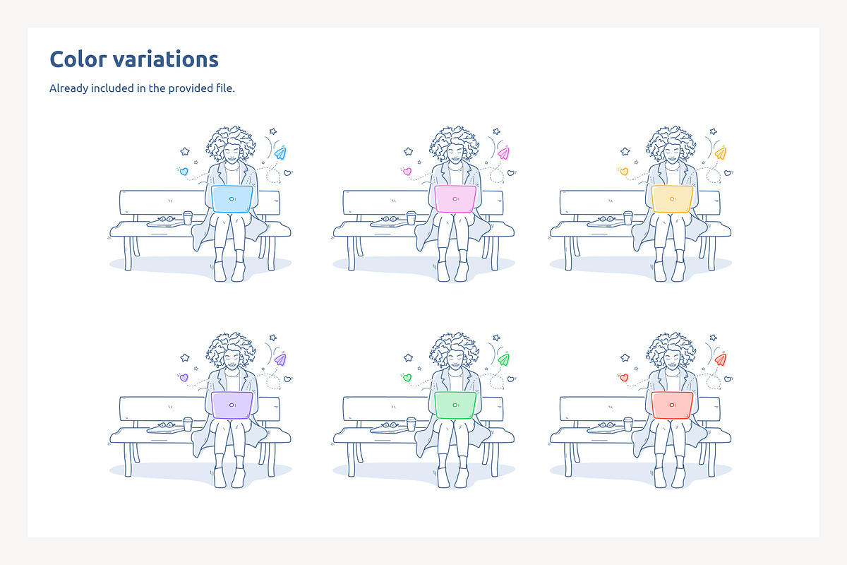 Woman Social Media Laptop Bench, a Graphic by PixelBender (Photo 2 of 5)