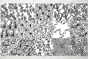 15 Floral Line Patterns