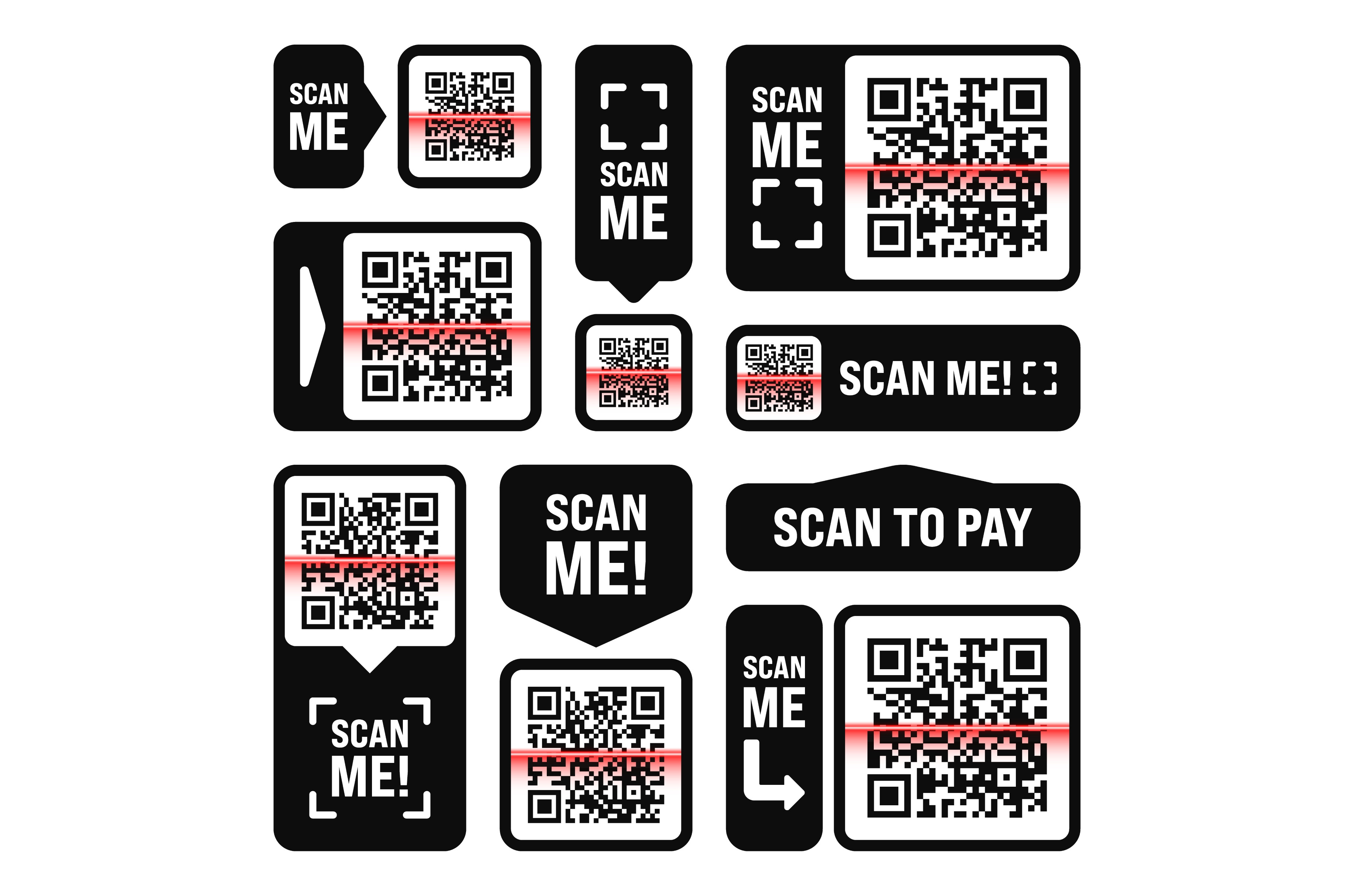 Scan me QR code sticker. Online, a Technology Illustration by 32pixels