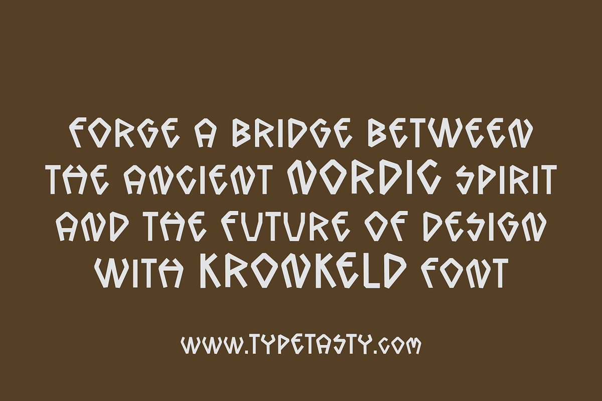 KRONKELD – Nordic Inspired Font, a Symbol Font by TypeTasty Font (Photo 6 of 10)