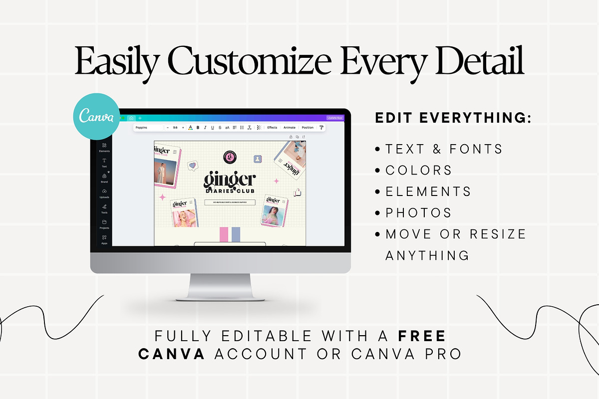 Canva Website Template, a Landing Page Template by Anna Design Studio (Photo 4 of 8)