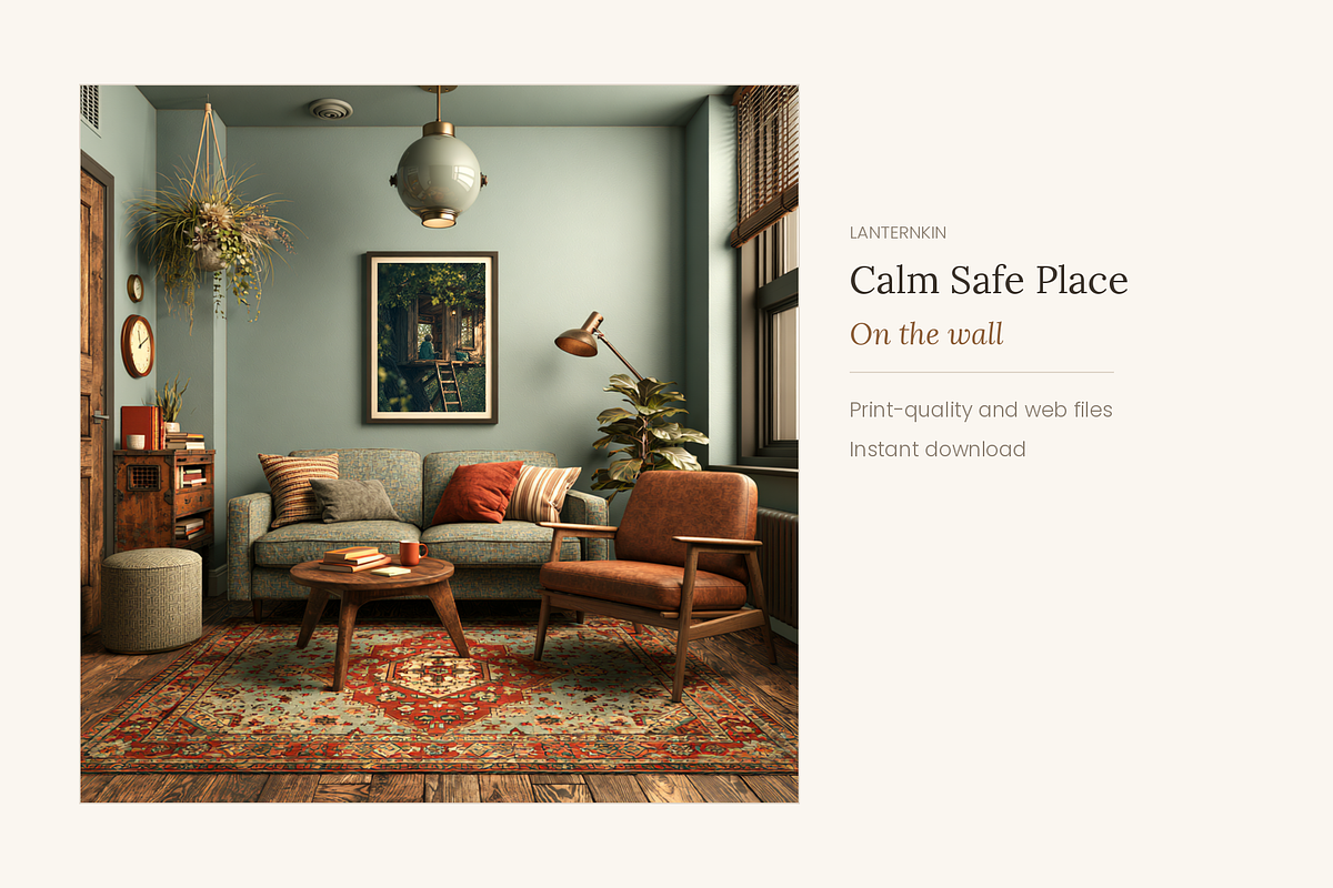 Calm Safe Place, Set of 10, a Decorative Illustration by LanternkinStudio (Photo 4 of 11)