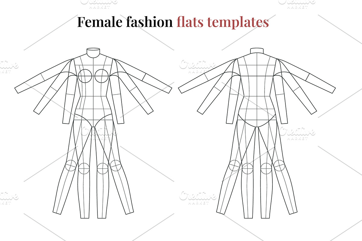Female Fashion Flats Templates, a Person Illustration by Shorena Fashion Draws (Photo 2 of 8)