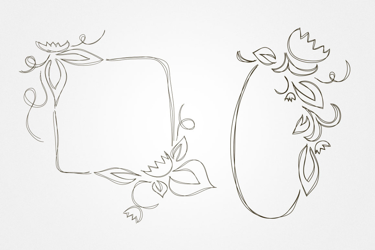 Hand Drawn Vector Borders and Frames, an Illustration by Prixel Creative