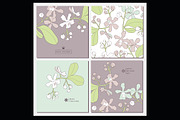 Floral set card with orchids, a Flyer Template by Mira15 (Thumbnail 2 of 2)