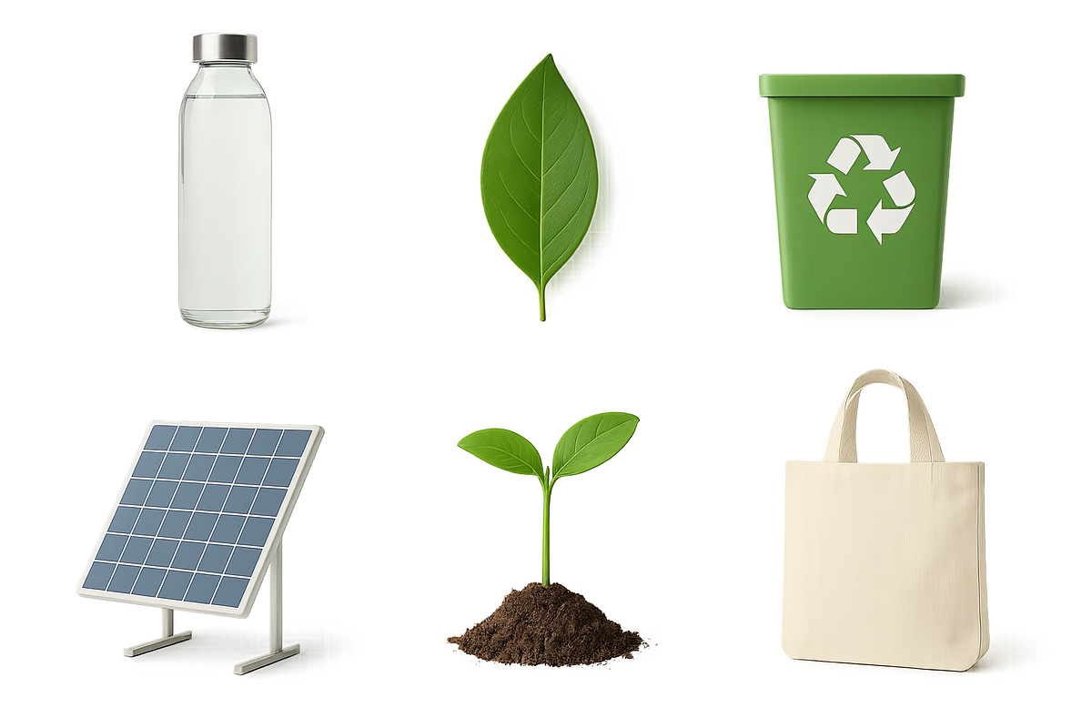Eco icon sets with green themes and, an Illustration by Dvoevnore photos