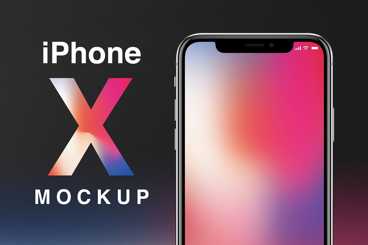 iPhone X Mockup, an iPhone Mockup by Nadasol (Photo 1 of 4)